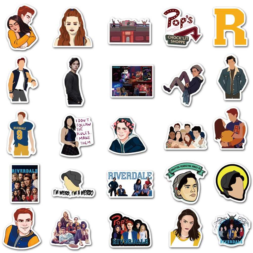 TV Series Riverdale Stickers Pack | Famous Bundle Stickers | Waterproof Bundle Stickers