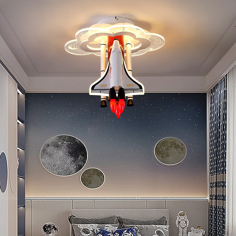 Rocket Astronaut LED Kids Room Ceiling Light