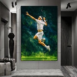 Roger Federer Canvas Wall Art – Decor for Tennis Fans