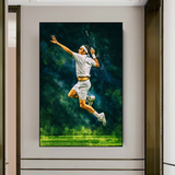 Roger Federer Leinwand-Wandkunst – Dekoration für Tennisfans