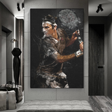 Roger Federer Canvas Wall Art - Sports Decor
