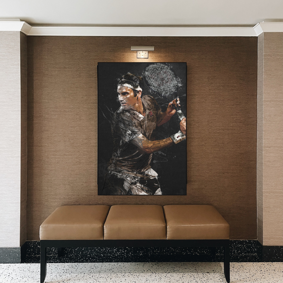 Roger Federer Toile Wall Art - Décoration sportive