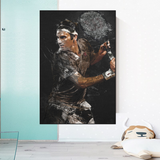 Roger Federer Leinwand-Wandkunst – Sportdekoration