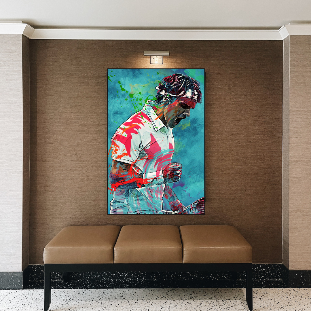 Roger Federer Canvas Wall Art: The Tennis Legend