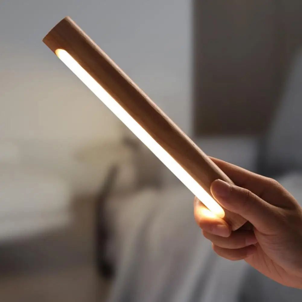 Rotatable Oak Wood 360° Wall Light USB Chargeable