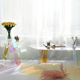 Rundes Regenbogen-Couchtisch-Set aus Acryl