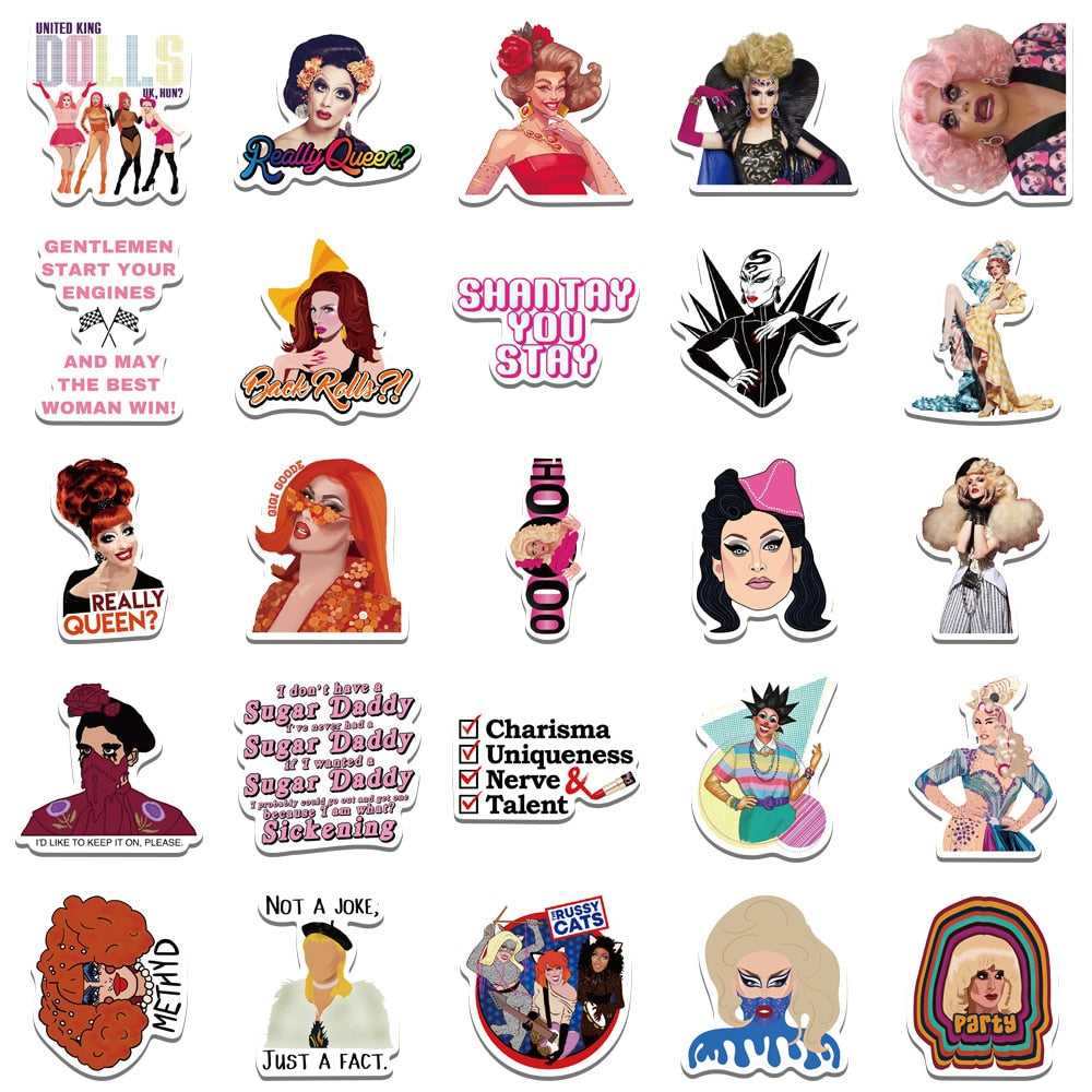 TV Show RuPaul Drag Race Stickers Pack | Famous Bundle Stickers | Waterproof Bundle Stickers