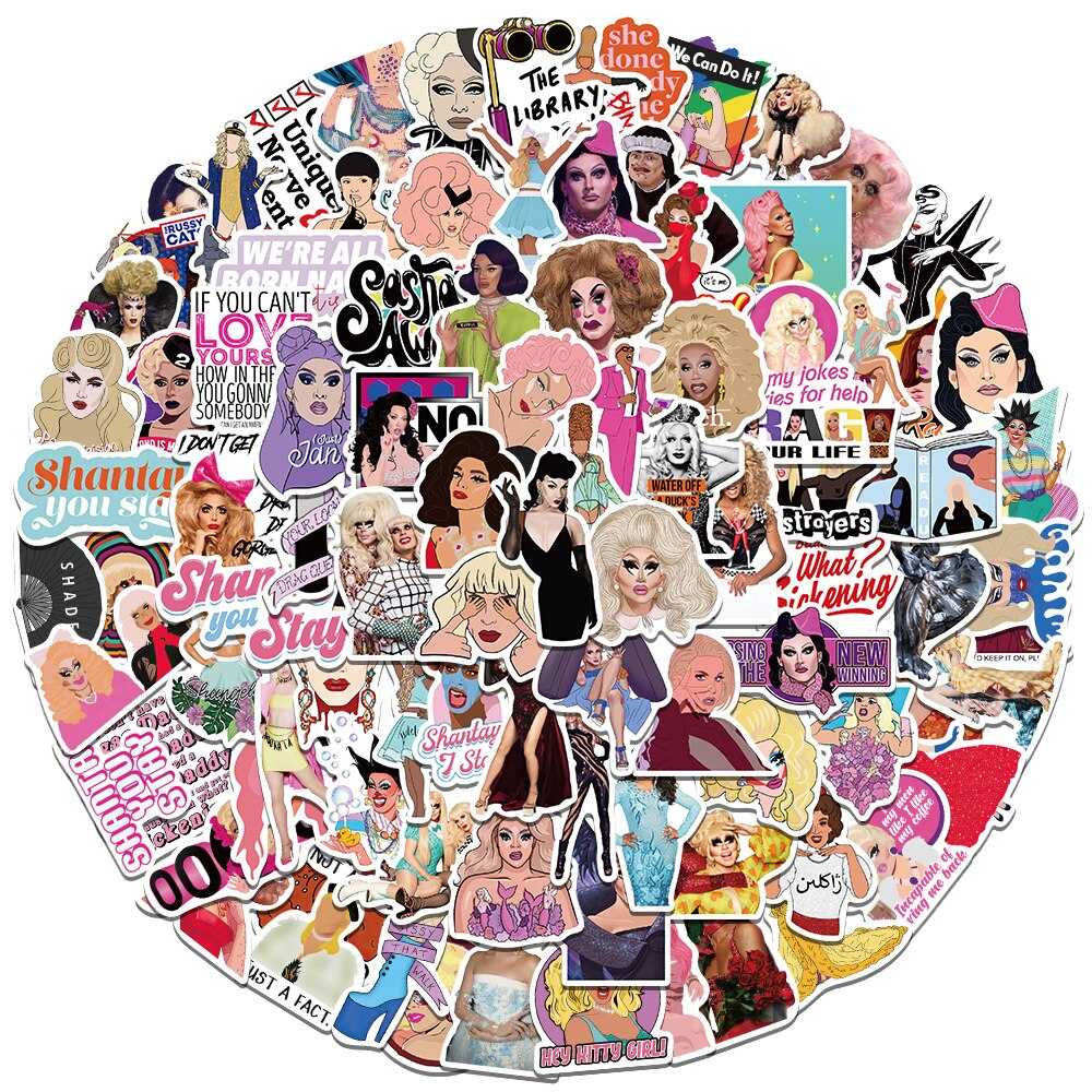 TV Show RuPaul Drag Race Stickers Pack | Famous Bundle Stickers | Waterproof Bundle Stickers