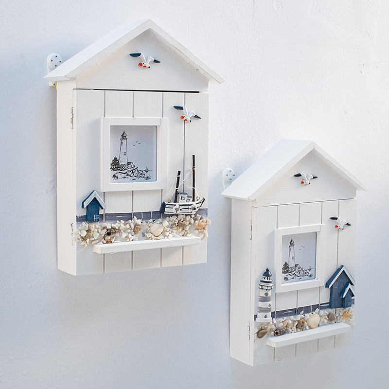 Sailor Sea Style Wood Seabird Sea Tower House Wall Shelves