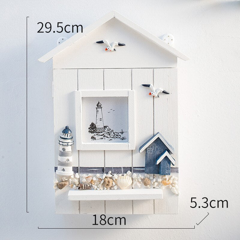 Sailor Sea Style Wood Seabird Sea Tower House Wall Shelves