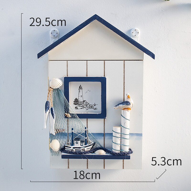 Sailor Sea Style Wood Seabird Sea Tower House Wall Shelves