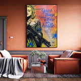 „Scarface Girl“, abstrakte Graffiti-Kunst, Filmzitat, Leinwand, Panting für Heimdekoration, „Say Hello To Little Friend“, Wandposter und Drucke