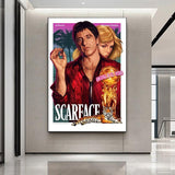 Arte de pared en lienzo de Scarface, Al Pacino, El Padrino