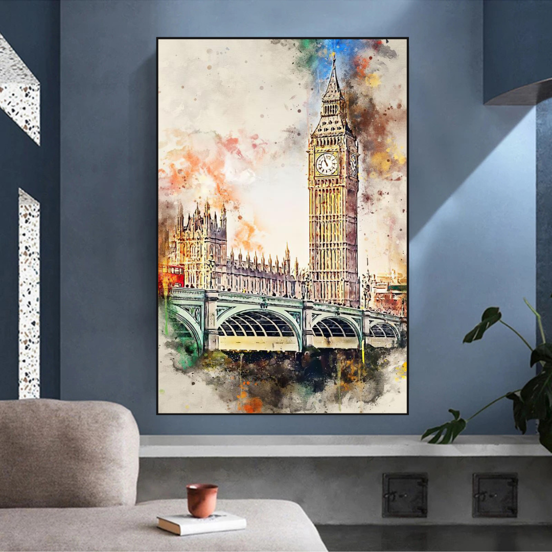 Scenery City London Big Ben Landscape Canvas Wall Art