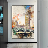 Landschaftsbild auf Leinwand, Motiv: London, Big Ben, Landschaft