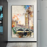 Scenery City London Big Ben Landscape Canvas Wall Art