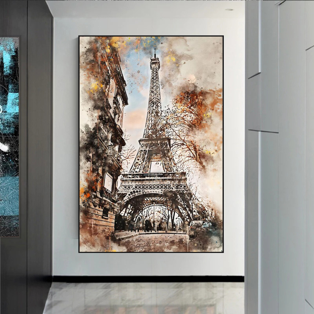 Scenery City Paris Eiffel Tower Art - Eiffel Tower Poster