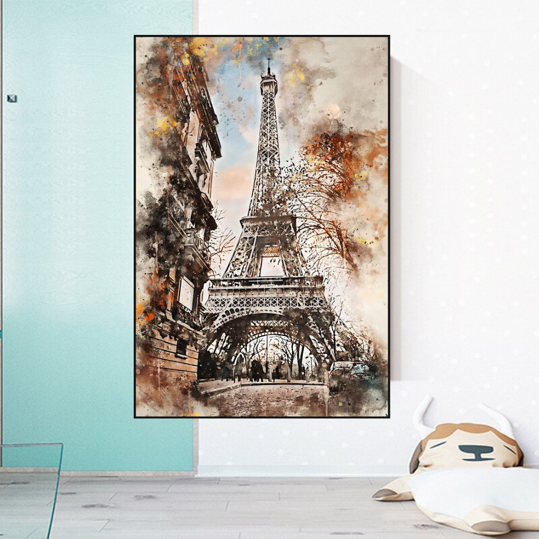 Landschaftsstadt Paris Eiffelturm-Kunst - Eiffelturm-Plakat