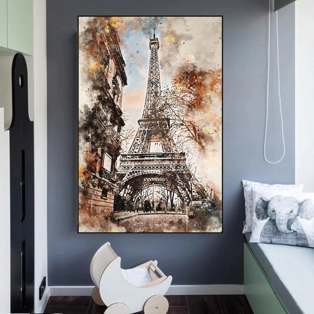 Scenery City Paris Eiffel Tower Art - Eiffel Tower Poster