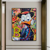 Scrooge McDuck Bitcoin Millionaire Canvas Wall Art