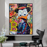 Scrooge McDuck Bitcoin Millionaire Art mural sur toile