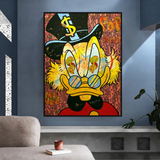 Scrooge McDuck Canvas Wall Art - Millionaire Design