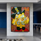 Scrooge McDuck Canvas Wall Art - Millionaire Design