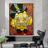 Scrooge McDuck Canvas Wall Art - Millionaire Design