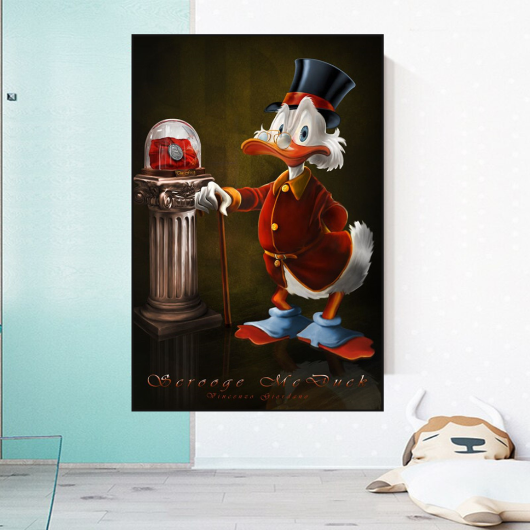 Scrooge McDuck Canvas Wall Art - Money Maker Millionnaire