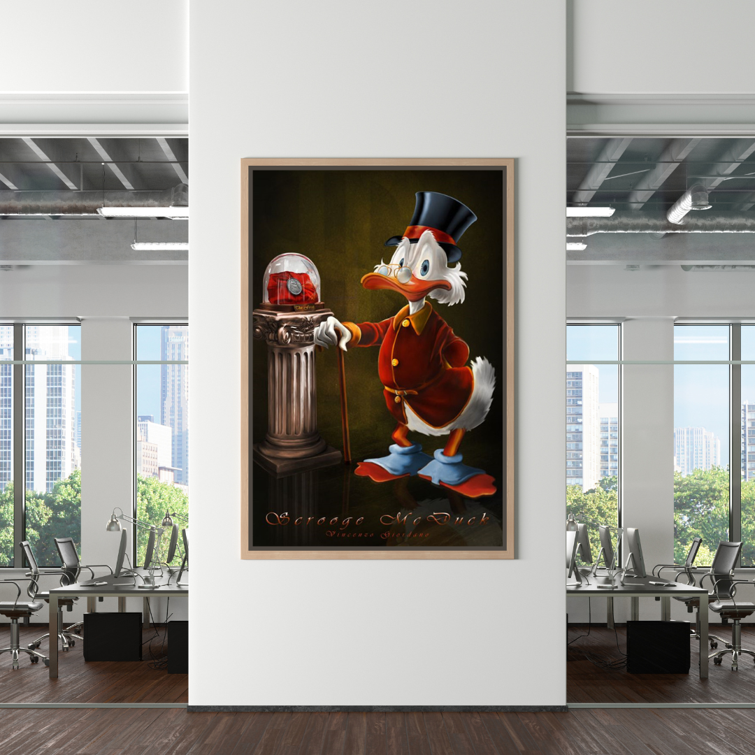 Scrooge McDuck Canvas Wall Art - Money Maker Millionnaire