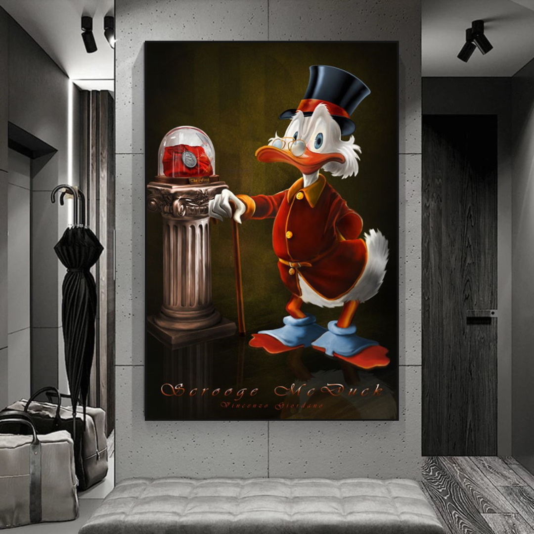 Scrooge McDuck Canvas Wall Art - Money Maker Millionaire