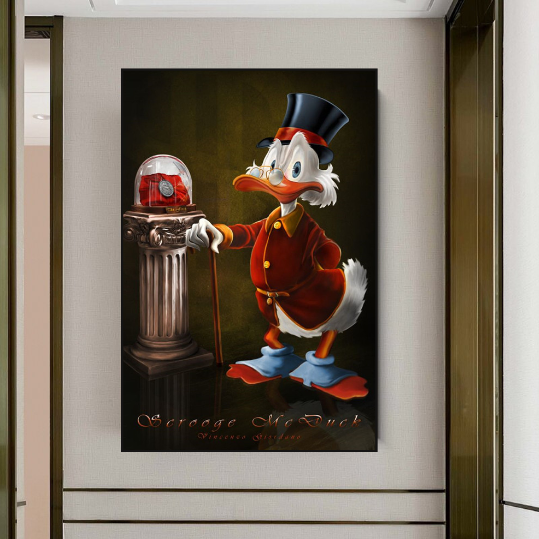 Scrooge McDuck Canvas Wall Art - Money Maker Millionnaire