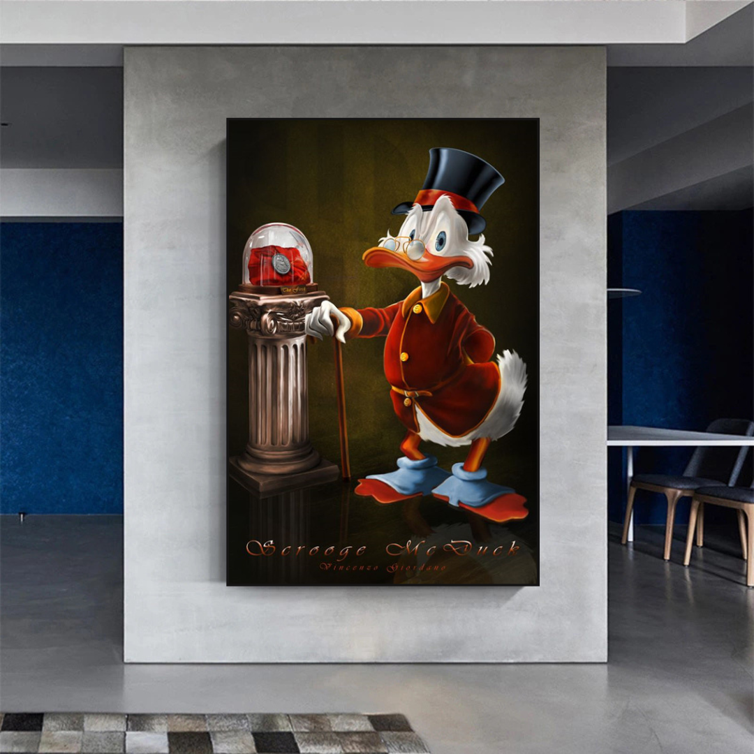 Scrooge McDuck Canvas Wall Art - Money Maker Millionaire