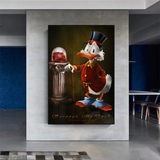 Scrooge McDuck Canvas Wall Art - Money Maker Millionnaire