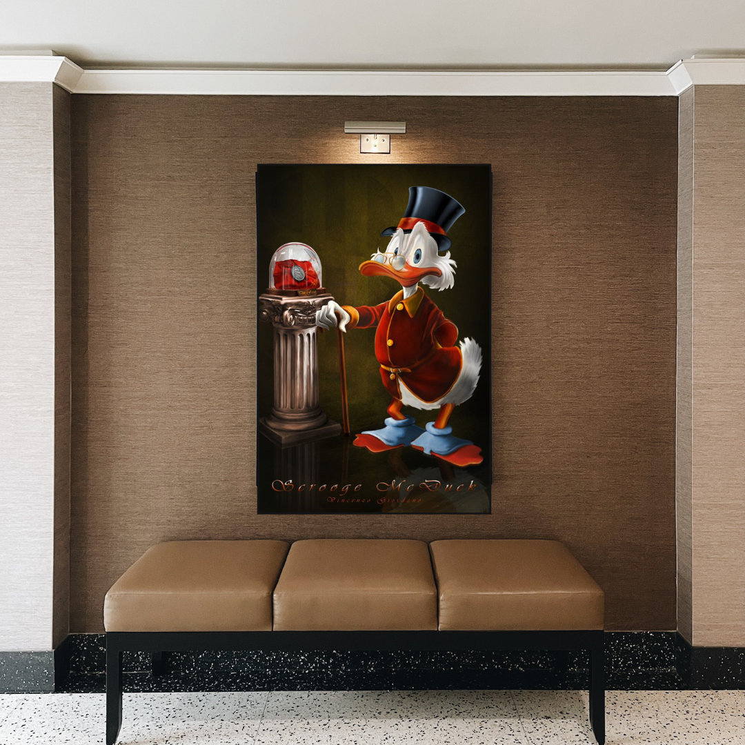 Scrooge McDuck Canvas Wall Art - Money Maker Millionaire