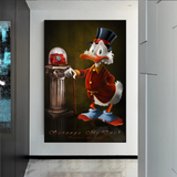 Scrooge McDuck Canvas Wall Art - Money Maker Millionnaire