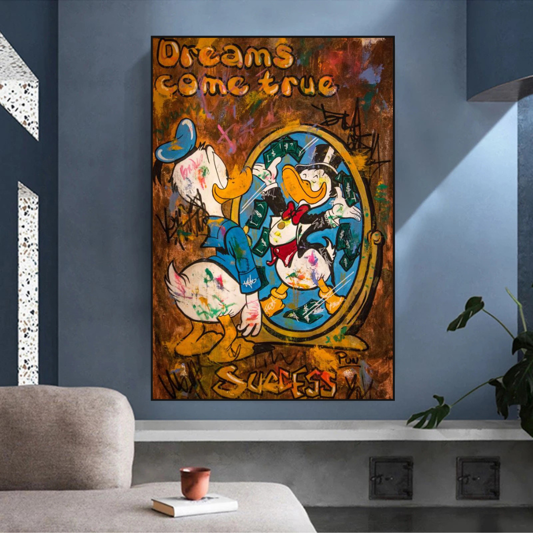 Scrooge McDuck Dreams Come True Millionaire Wall Art Poster