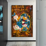 Scrooge McDuck Dreams Come True Millionaire-Wandkunst-Poster