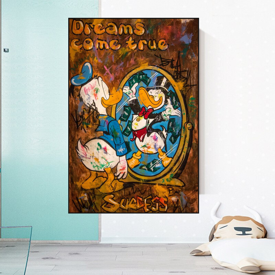 Scrooge McDuck Dreams Come True Millionaire-Wandkunst-Poster