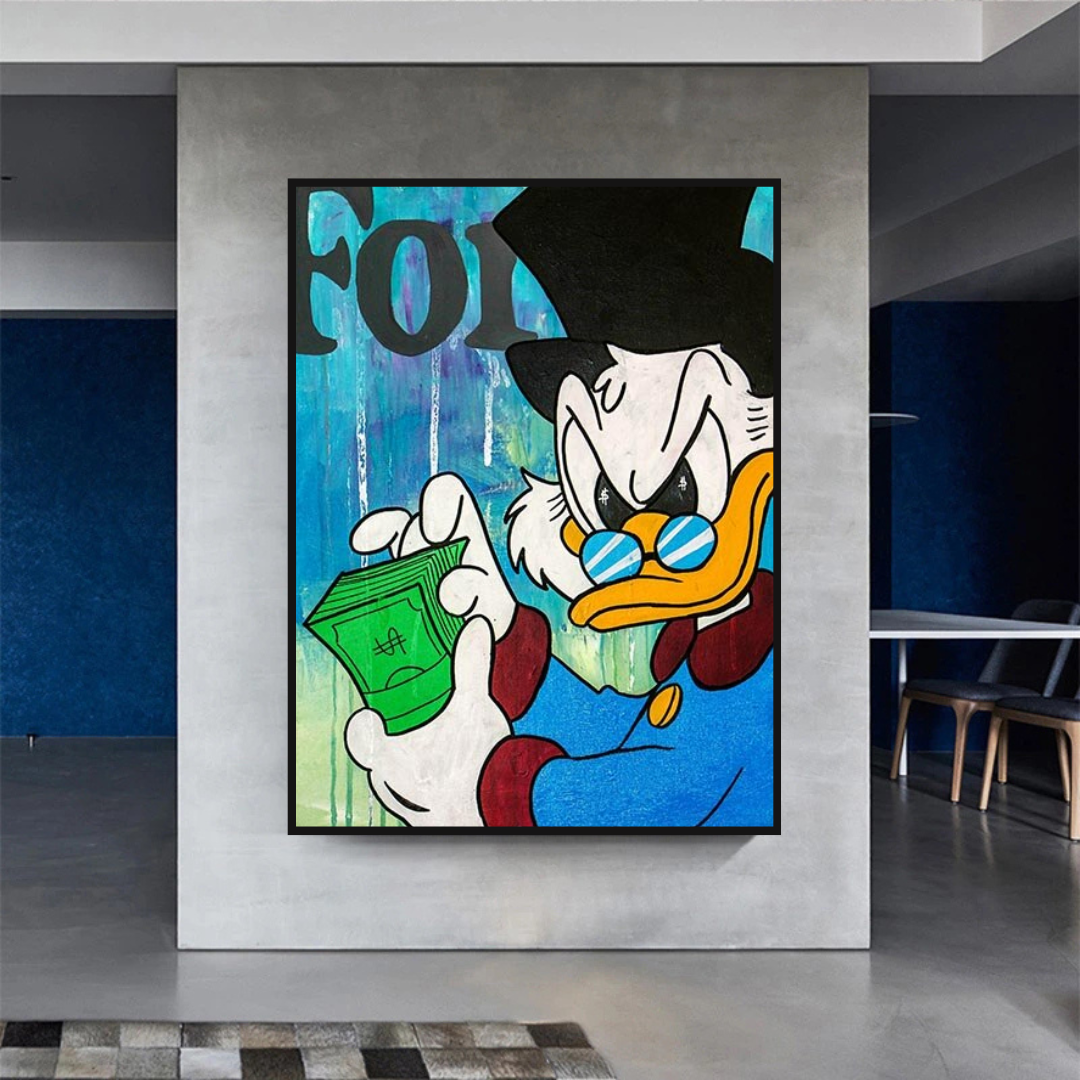 Dagobert Duck Forbes Leinwand-Wandkunst – exklusiv