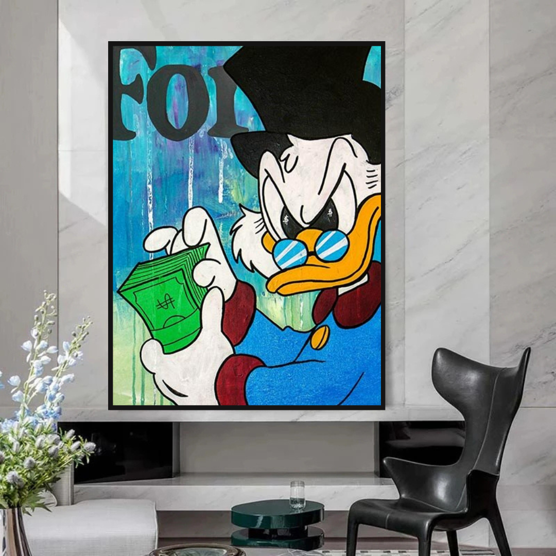 Dagobert Duck Forbes Leinwand-Wandkunst – exklusiv