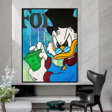 Dagobert Duck Forbes Leinwand-Wandkunst – exklusiv