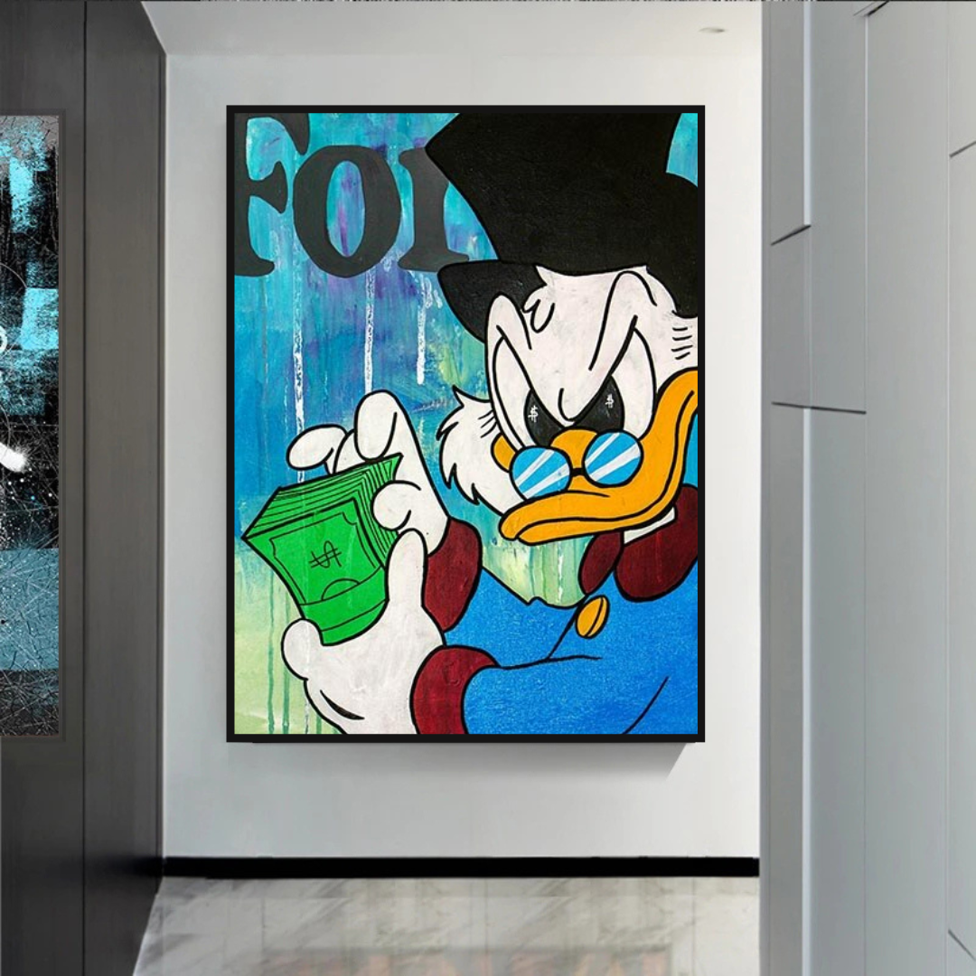 Dagobert Duck Forbes Leinwand-Wandkunst – exklusiv