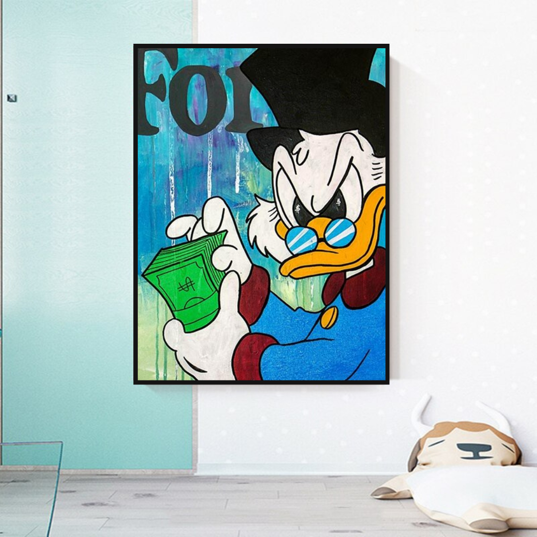 Dagobert Duck Forbes Leinwand-Wandkunst – exklusiv