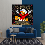 Scrooge McDuck c'est dur d'être riche Art mural sur toile