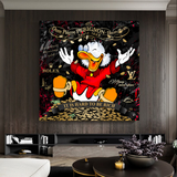 Scrooge McDuck its Hard to be Rich Canvas Wall Art