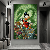 Scrooge McDuck Millionaire Canvas Wall Art