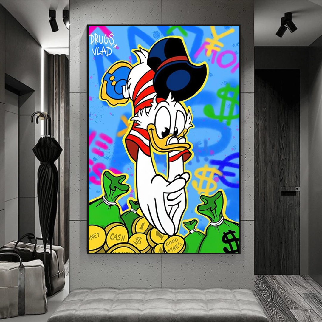 Décoration murale sur toile Scrooge McDuck Millionnaire