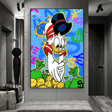 Scrooge McDuck Millionaire Canvas Wall Art