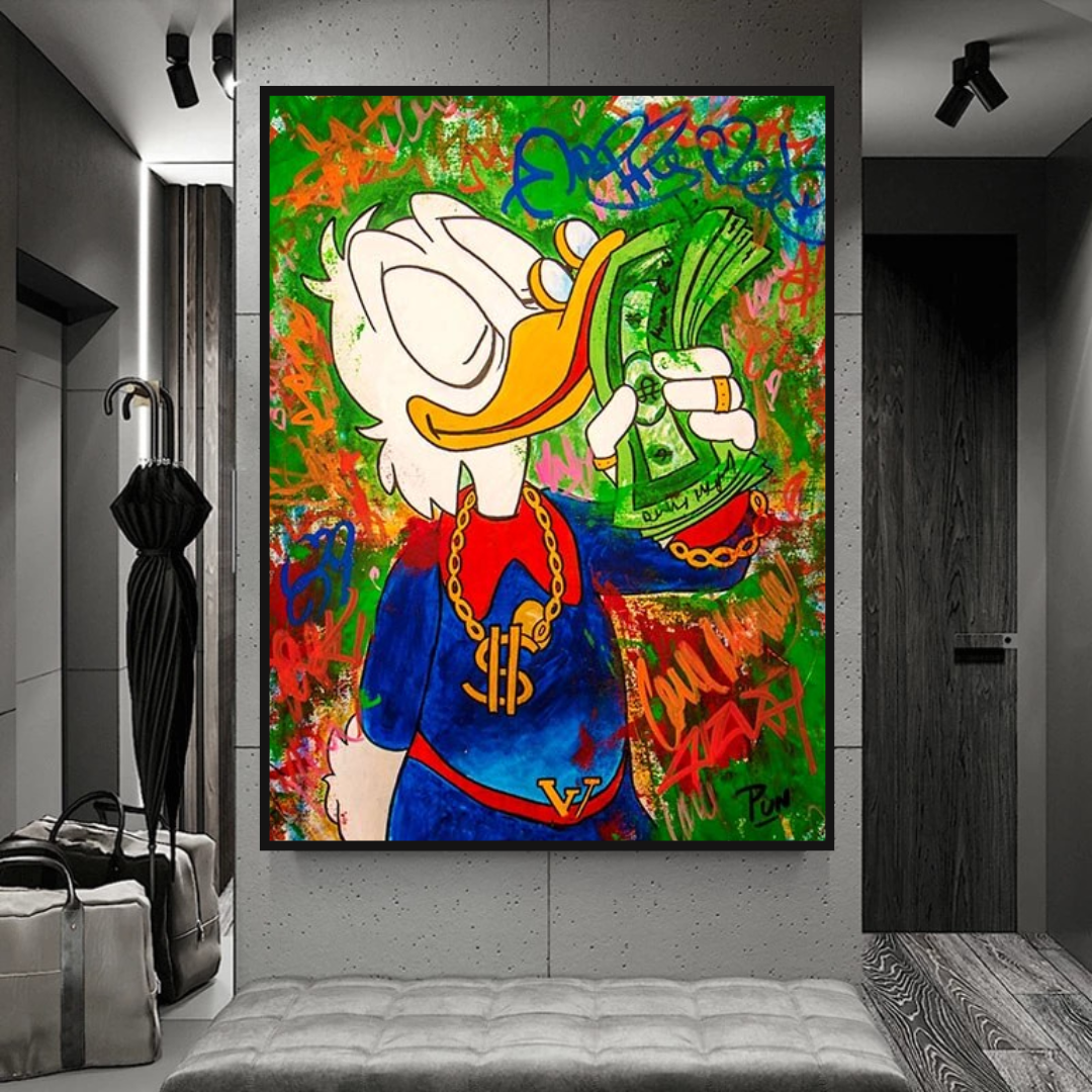 Scrooge McDuck Millionaire Canvas Wall Art